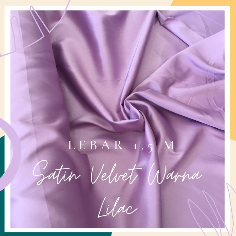 Kain Dasar Satin Velvet Premium Warna Lilac soft lilac ungu lilac
