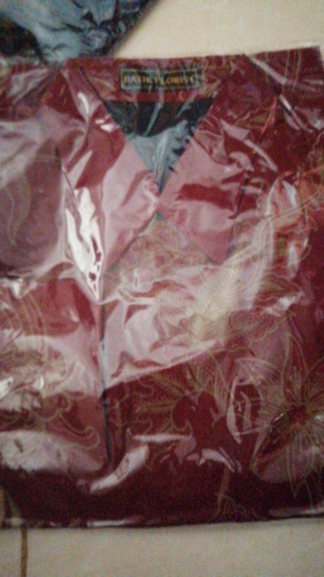 Peksi Seling Merah Kemeja Batik Pria Full Furing Bahan Katun Primisima