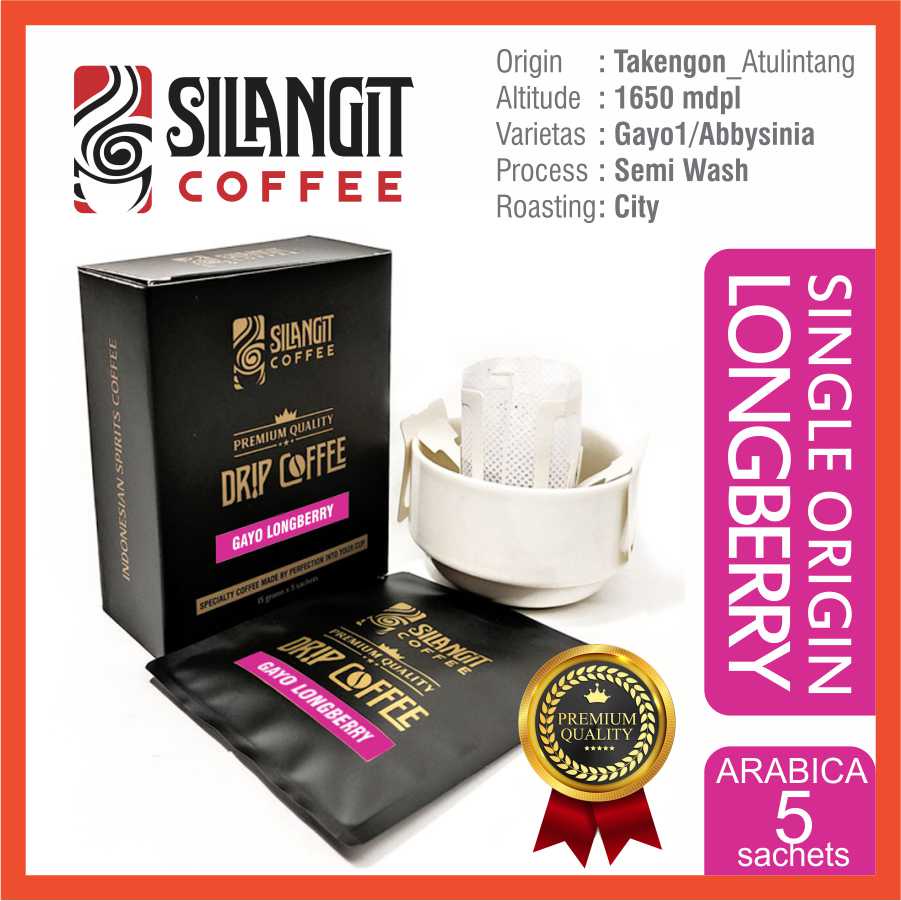 

Drip Coffee 15g Arabica Gayo Longberry (5 Sachet)