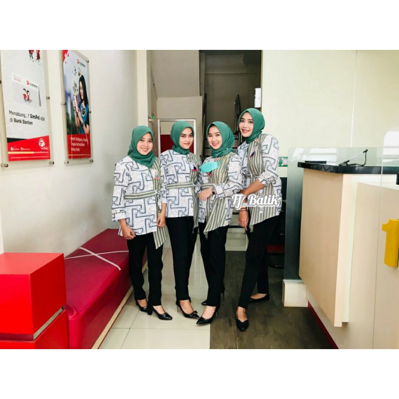 M-L-XL-XXL Batik wanita ASJ SA HRB026 Kenongo Kemeja Tosca Pendek-1