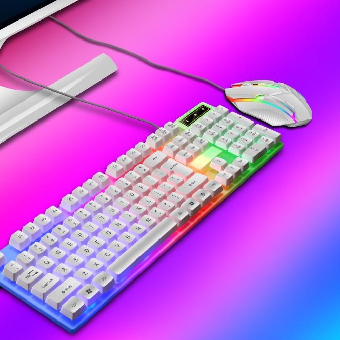➬ Jovitech Keyboard Dan Mouse LED Keyboard PC Komputer LDKAI 832 Gaming Dengan Kabel - G14 ❆
