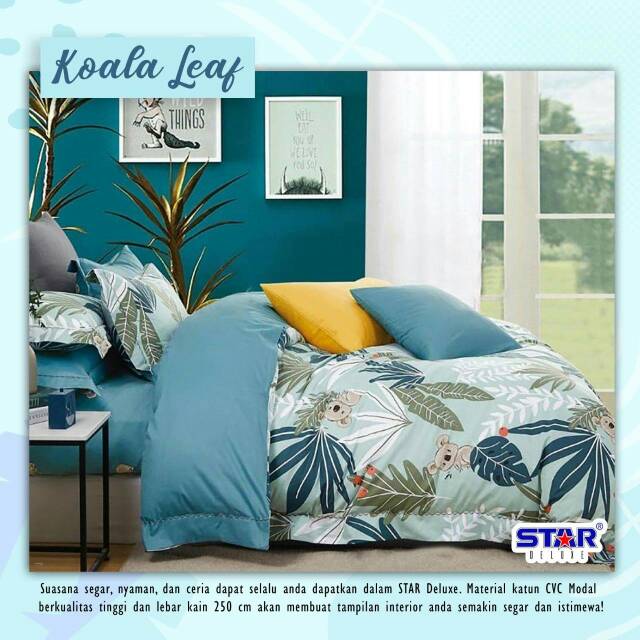 Sprei katun lokal ,   motif koala , kucing,  awan bahan nya adem& lembut,superking,king,Queen,single