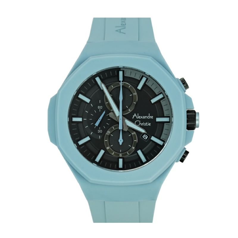 Jam tangan Original Alexandre Christie AC 6590 AC6590 Men Rubber fullset