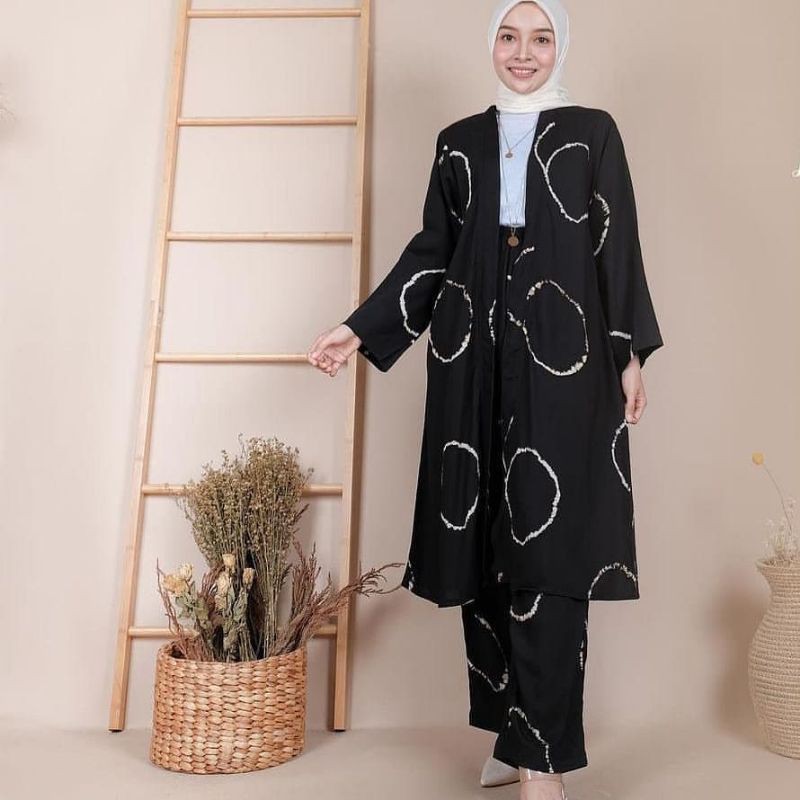 Alma one set / fashion muslim terpopuler/ pakaian wanita terbaru/ dress muslim murah