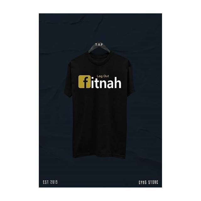 Baju | Log Out Fitnah | Black