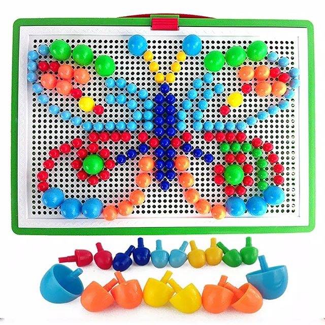 creative mosaic puzzle toys kids baby game mainan anak edutoys edu edukasi activity mosaik jamur