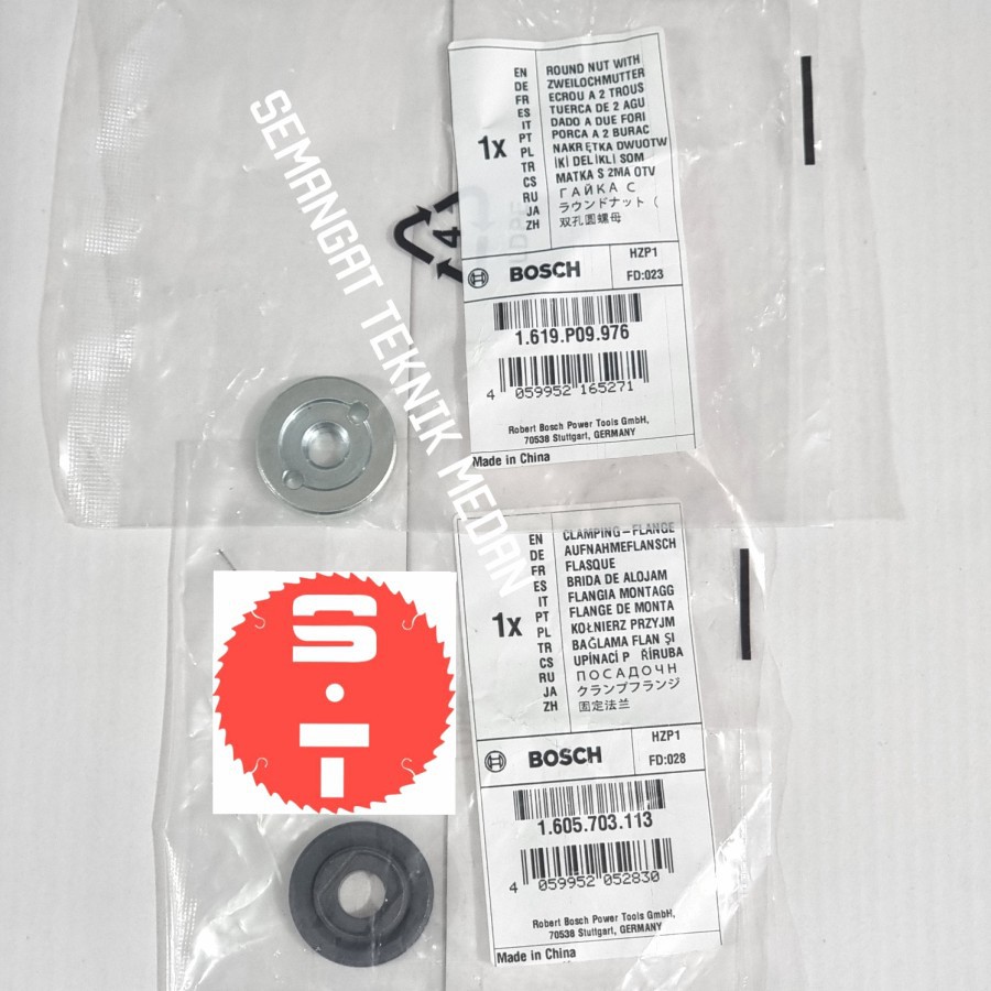 ROUND NUT INNER OUTER CLAMPING FLANGE JEPITAN MATA GERINDA 4" BOSCH