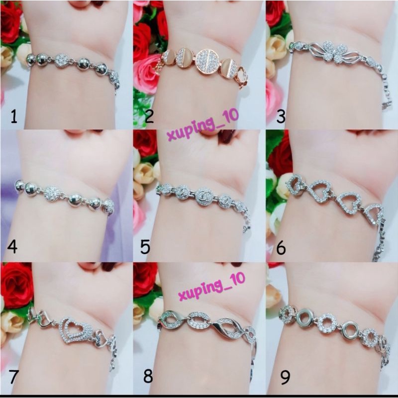 Gelang Xuping Wanita Mewah 24k lapis Emas Mewah Ranntai Permata Ac19