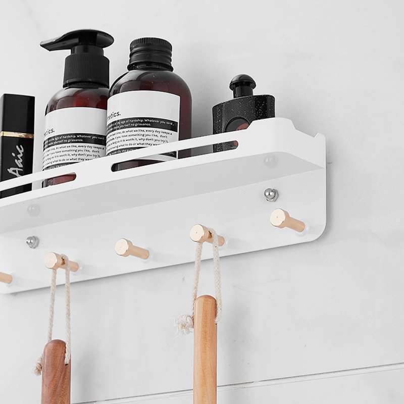 Rak Holder Penyimpanan Kunci Model Wall Mount Dengan Kait Untuk Kamar Mandi