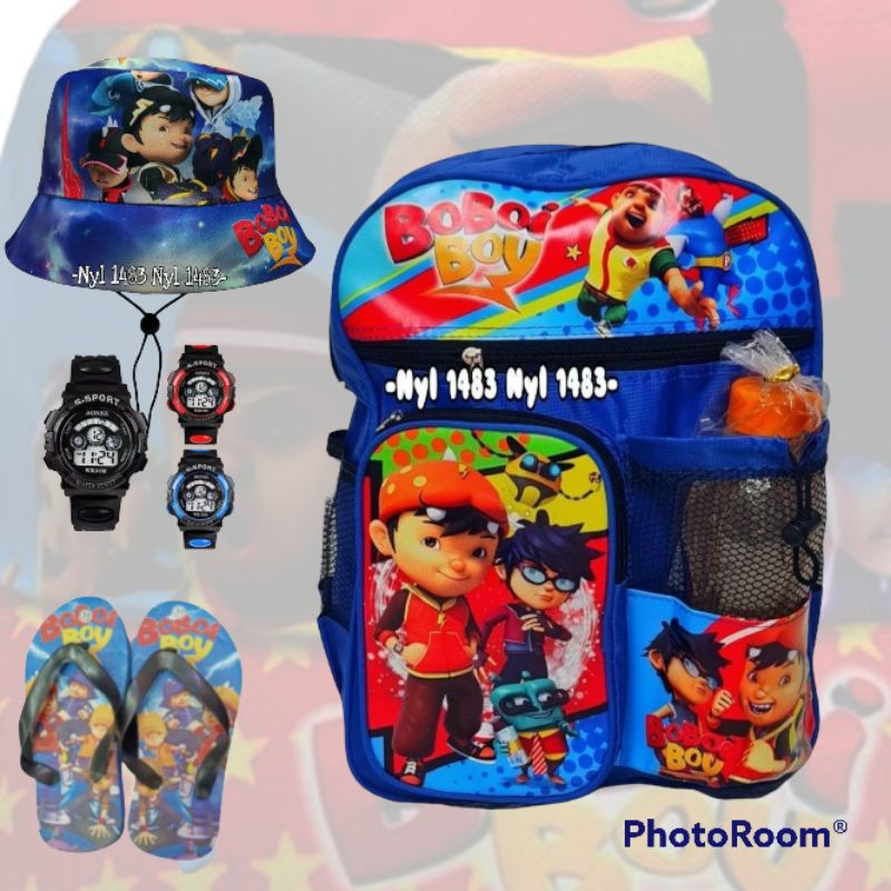 Tas sekolah anak laki laki karakter boboiboy_Tas Ransel Sekolah Anak TK/SD_Paket Ransel Anak laki la