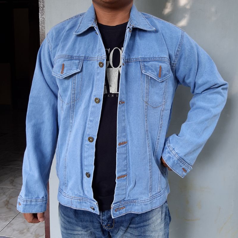 Jaket Jeans JUMBO XXXXL dan Standar Cowok terbaru