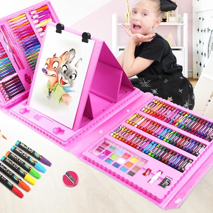 

빠 Homeeasy Crayon Set anak Crayon Cat Air Pensil Krayon 208 Warna Alat Menggambar atau Mewarnai Update