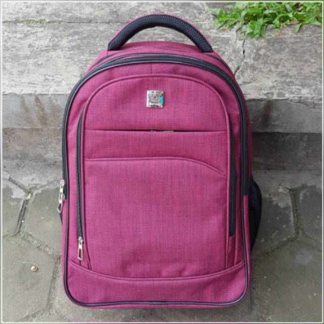 Tas Punggung Nilon Wanita Laki-laki Tas Sekolah Kuliah Pelajar Perempuan Jala Travel Ransel Laptop Keren Pria Perempuan Tas Buku Mode Wanita