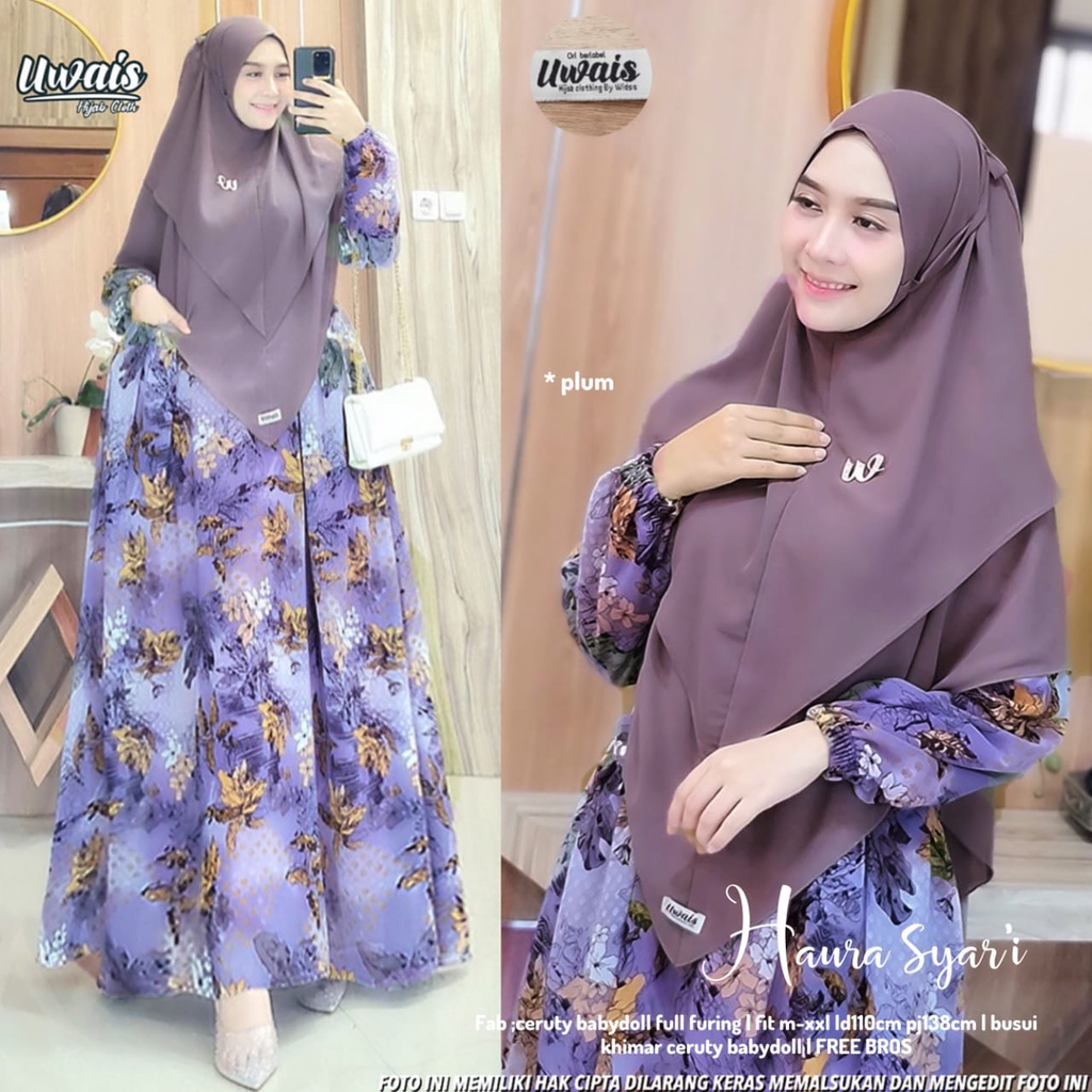 HAURA SYARI GAMIS UWAIS ORIGINAL TERBARU Gamis Remaja Terbaru Premium Jumbo