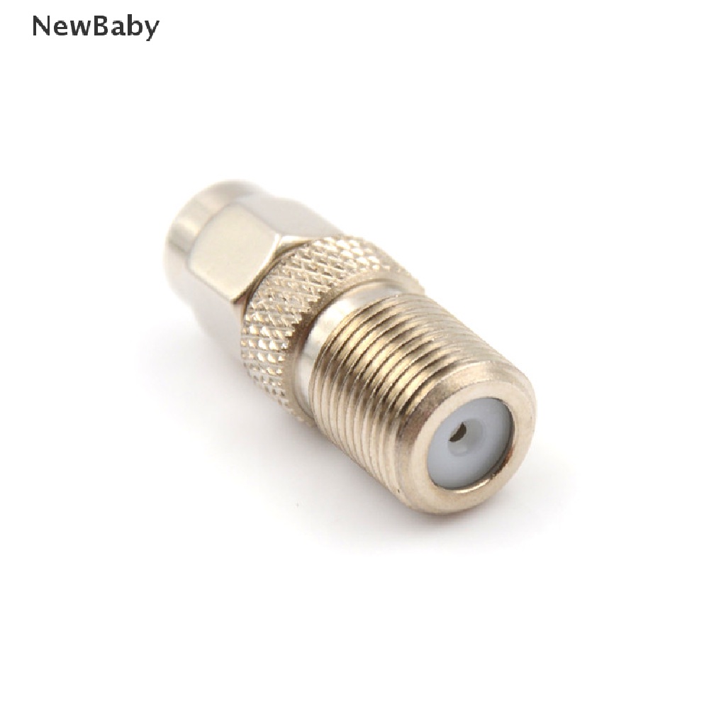 Newbaby Adapter Konektor Kabel Coaxial Tipe F Female Ke SMA Male Warna Silver