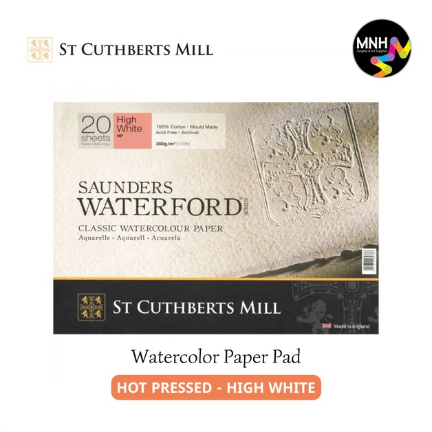 

Saunders Waterford Watercolor Paper - Hot Pressed (High White) - 410X310mm