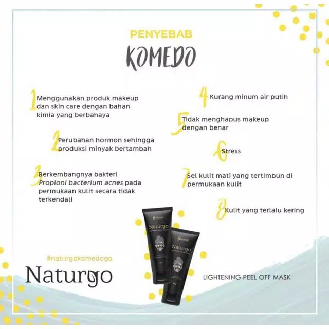 BPOM MASKER WAJAH PEMBERSIH KOMEDO JERAWAT NATURGO HANASUI TUBE BLACK MASK PEEL OFF ORIGINAL