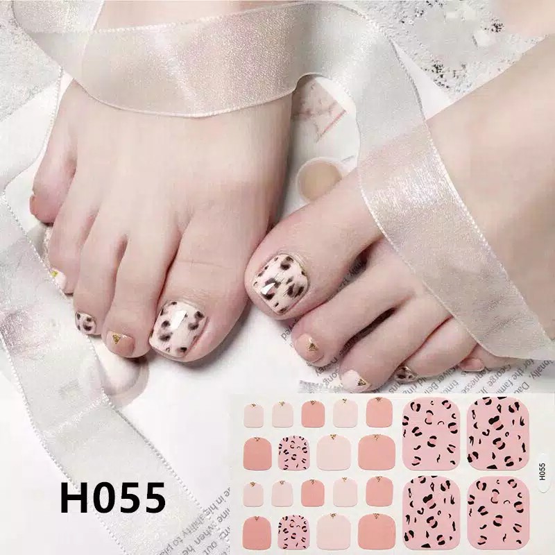 Stiker Kuku Kaki | Toe Nail Sticker | Foot Nail Sticker 22PCS High End Motif 3D