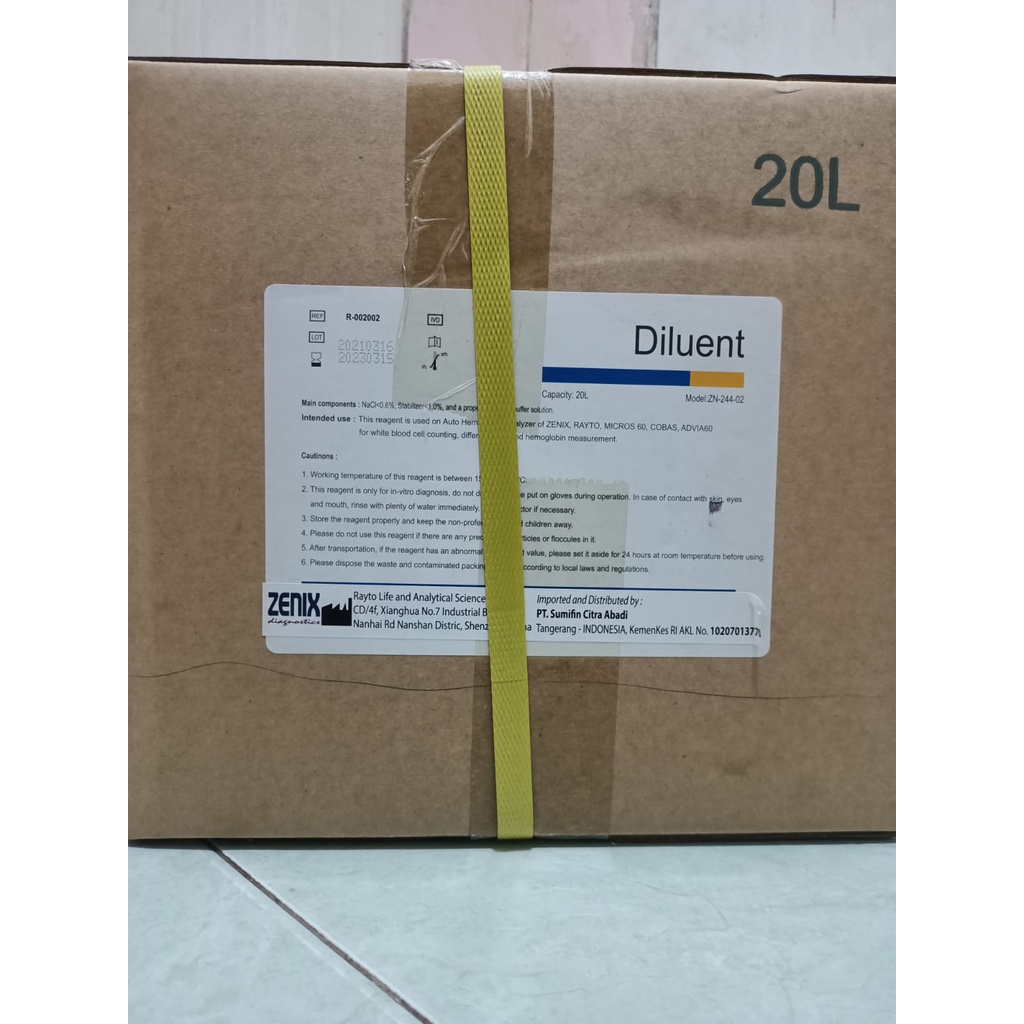Reagen Diluent Hematology Zenix, Rayto, WP, Glory