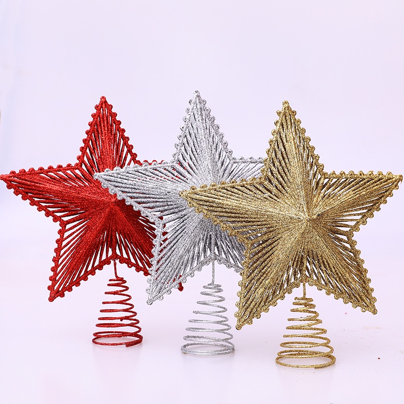 [Christmas Products] Christmas Tree Top Star Christmas Tree Sparkling Topper Decoration