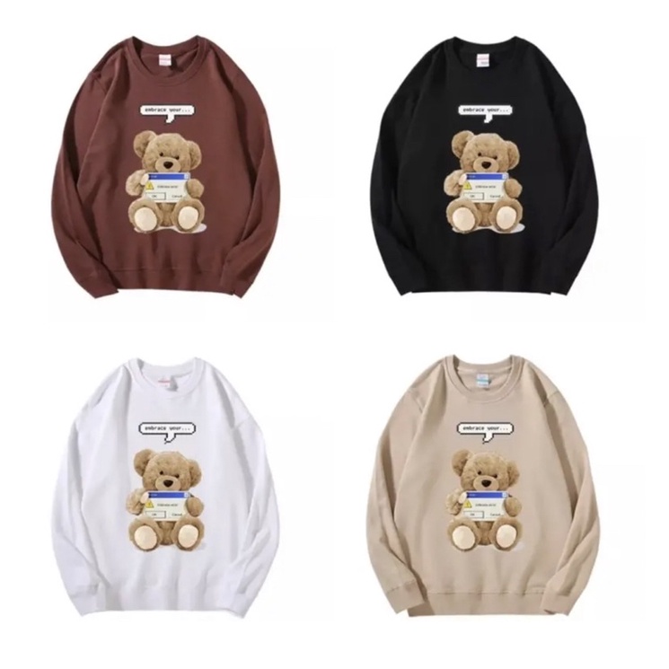 SWEATER EMBRACE YOUR TEDDY BEAR 3D BAHAN FLEECE