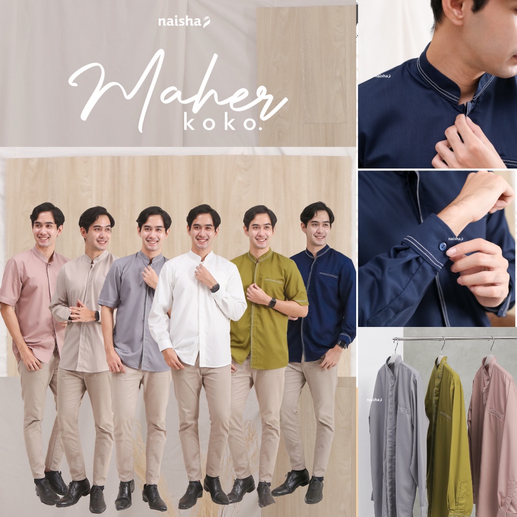 Naisha - Baju Pria / Baju Pria Lengan Pendek - Lengan Panjang - Maher Koko by Naisha