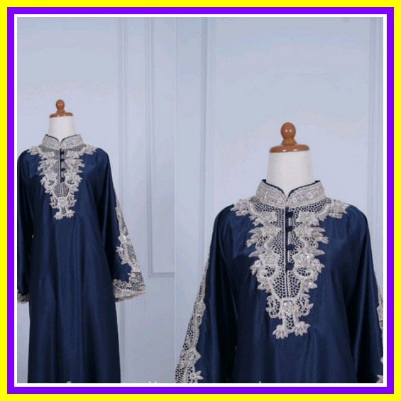 Gamis Wanita Kaftan Kembar Terbaru 2021 Jumbo Mewah Bahan Ceruti Babydoll Elegan Lebaran 2022 Kaftan