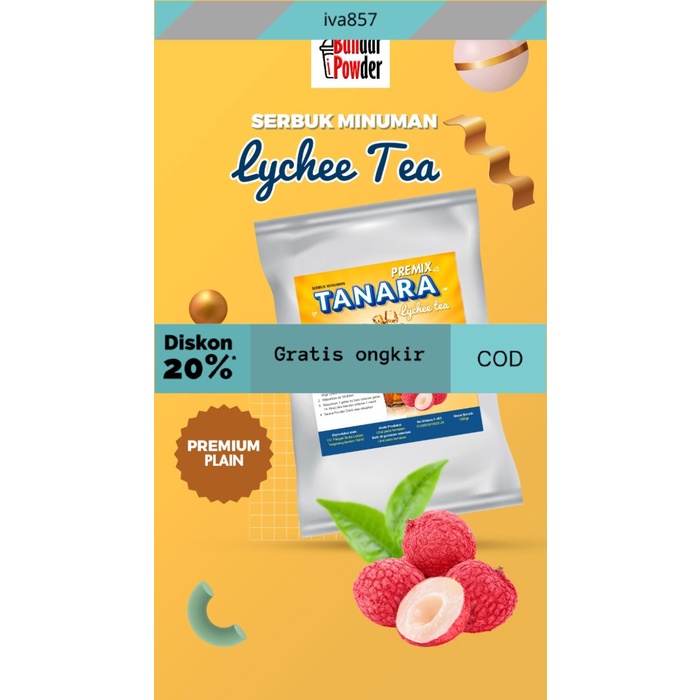 

PROMO Bubuk Lychee Tea 1kg - Serbuk Minuman Premium - Bandar Powder GRATIS ONGKIR