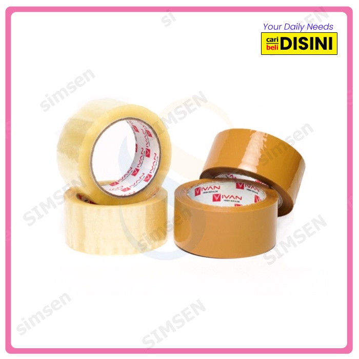 

LAKBAN BENING DAN COKLAT MURAH DAN LENGKET 45MM X 300YARD FULL