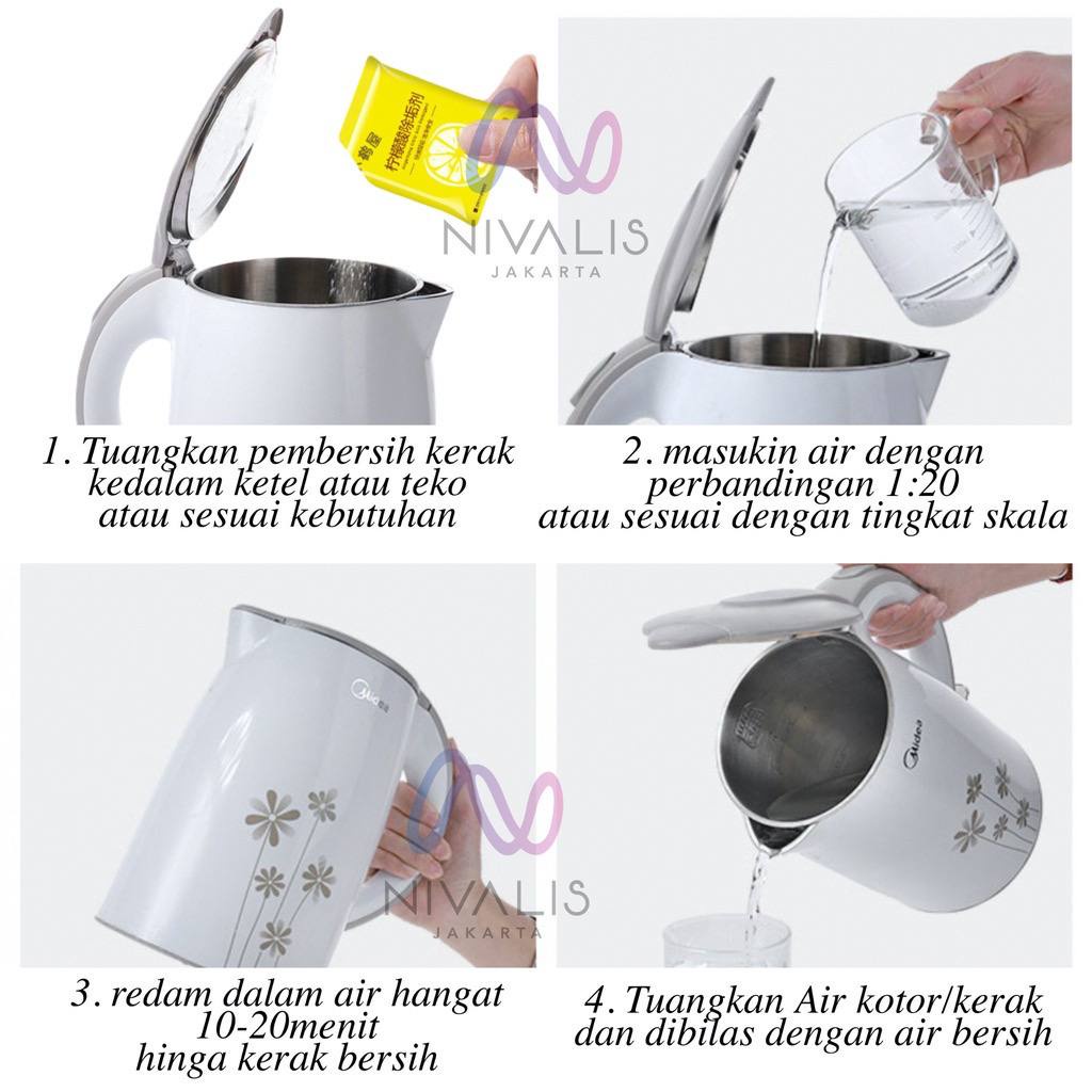 TGM - BUBUK PEMBERSIH KETEL LISTRIK PANCI ALAT DAPUR DAN RUMAH TANGGA SERBUK PEMBERSIH SERBAGUNA KETTLE TEKO TERMOS LISTRIK NODA STAIN ANTI KARAT ASAM SITRAT