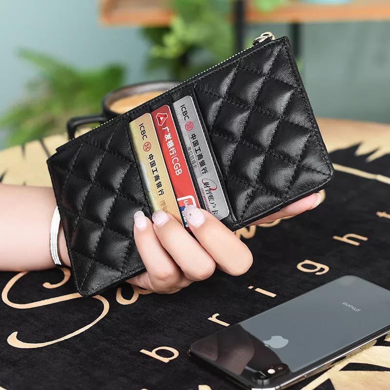 LUXTHER - DIAMOND LATTICE PATTERN 4 SLOT CARDS WITH 1 POCKET PHONE AND 1 SLOT MONEY / CARD HOLDER