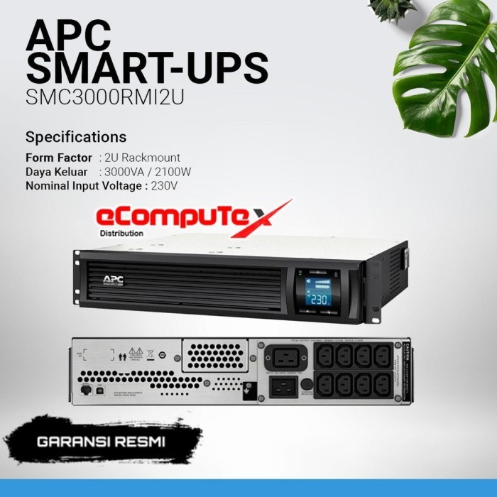 UPS APC SMC3000RMI2U / SMC 3000RMI2U 3000VA / 2100W - GARANSI RESMI