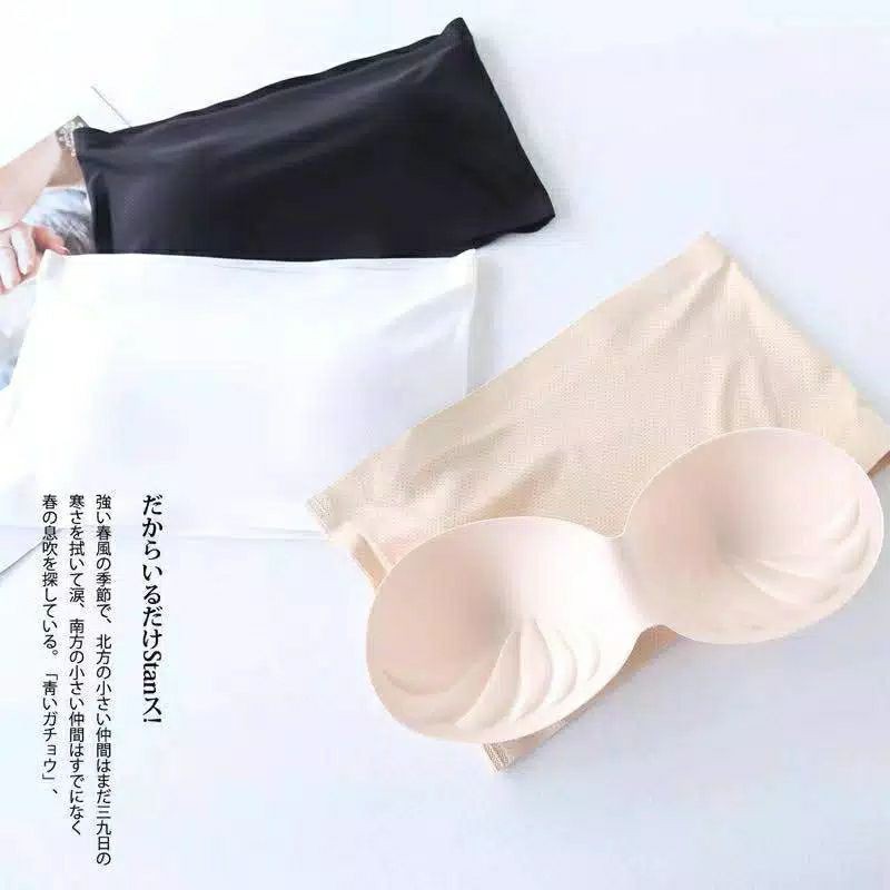 Kemben Cup tanpa tali Ice Silk Seamless Bandeau Bra Kemben busa adem