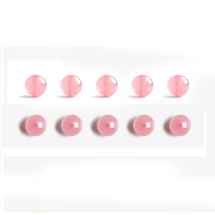Gelang Natural Batu Rose Quartz Pink 8Mm Elastis