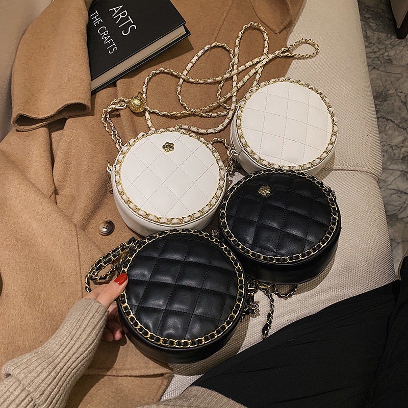 TAS SELEMPANG WANITA TAS FASHION MODEL BULAT TAS CASUAL WANITA LUCU UNIK TAS SANTAI CANTIK KEKINIAN