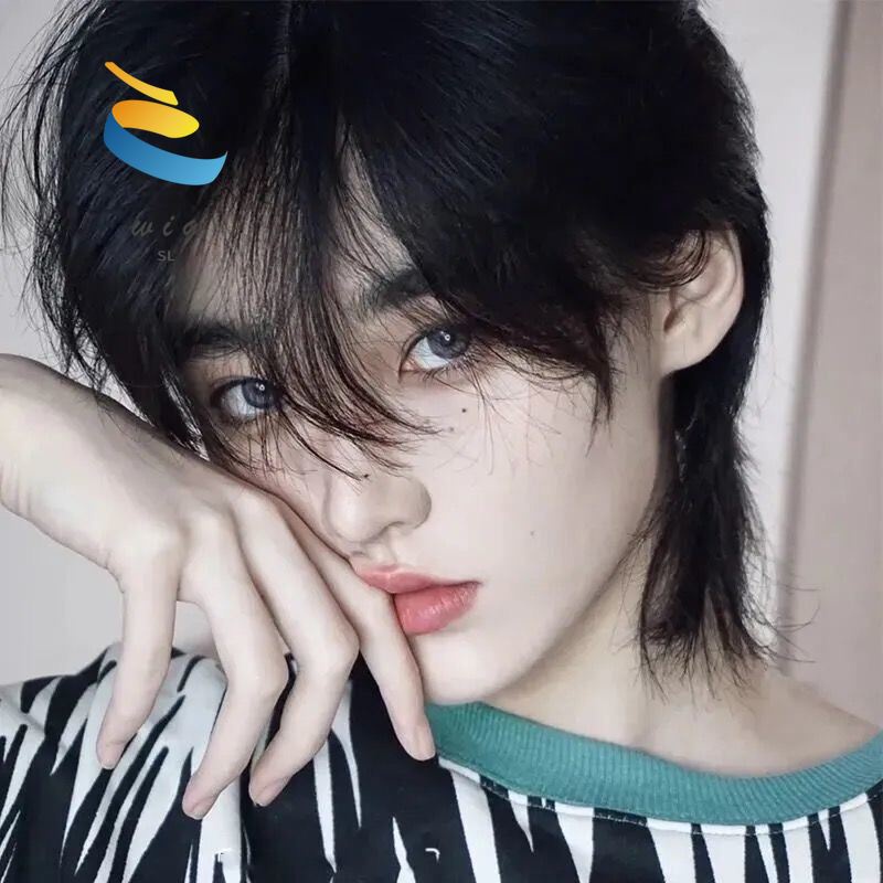 Stok produk cukup, pengiriman hari yang samaWig pria rambut pendek versi Korea tampan Jepang super A