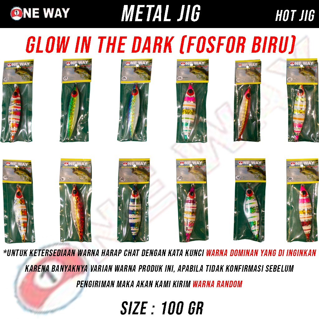umpan pancing metal jig Oneway 100 gram GID (biru)