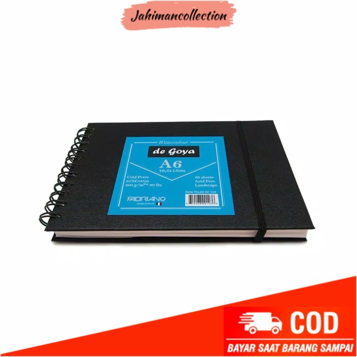 

✨ BISA COD ✨ De Goya Watercolor Spiral A6 CP - Cold Press - Sketchbook cat air