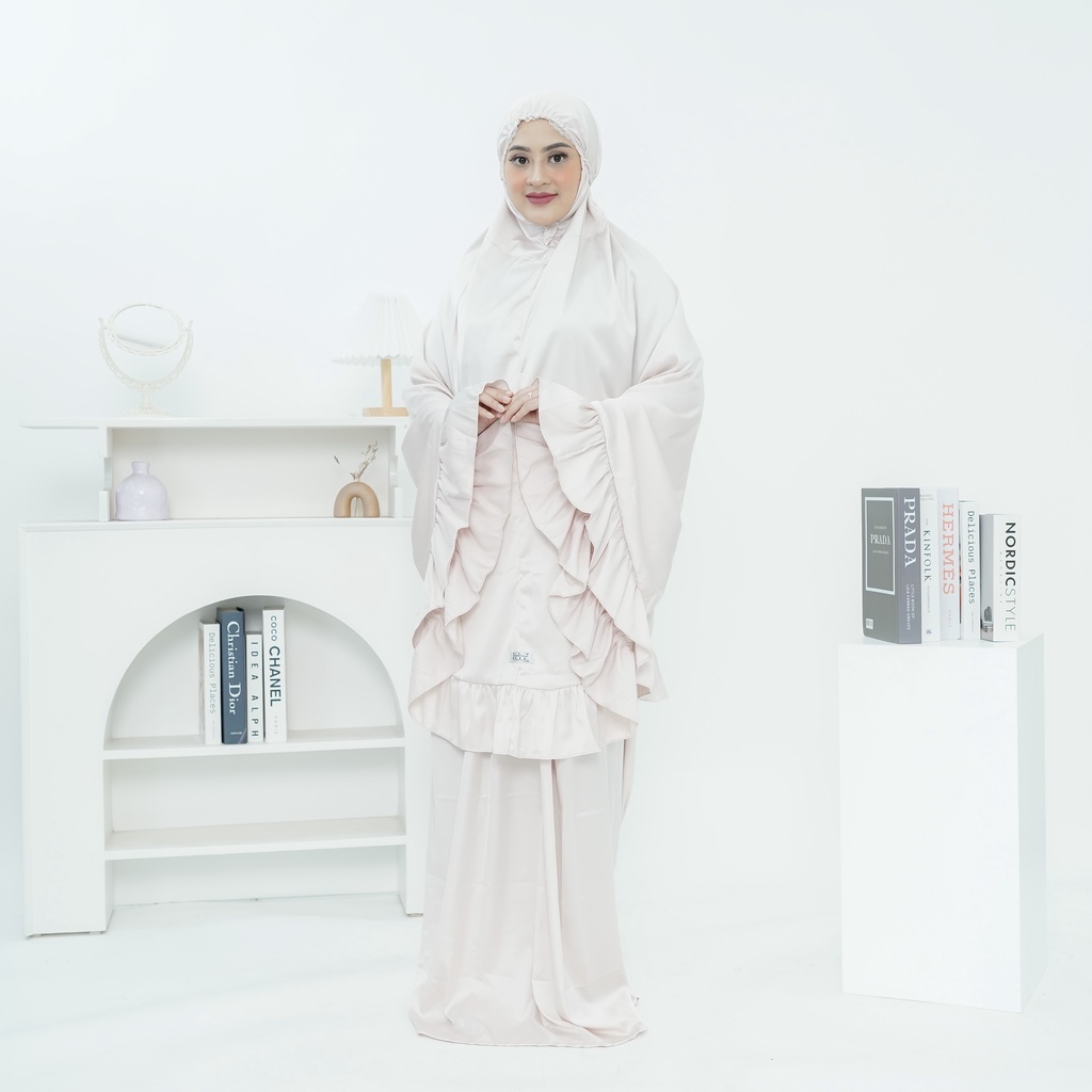 Mukena Kirana Silk | Mukena Dewasa Simple | Mukena Polos Armani Slik Premium