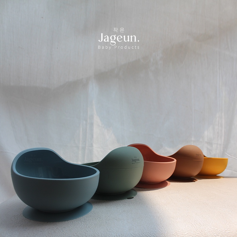 JAGEUN Premium MP-AS set l Silicone Baby Suction Bowl, Silicone Training Spoon &amp; Fork  GIFT SET