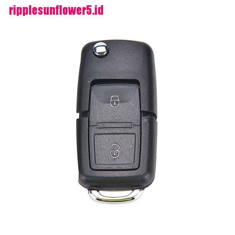 Rumah / Casing Kunci Remote Mobil 2 Tombol Plastik Warna Hitam Untuk VW VOLKSWAGEN MK4