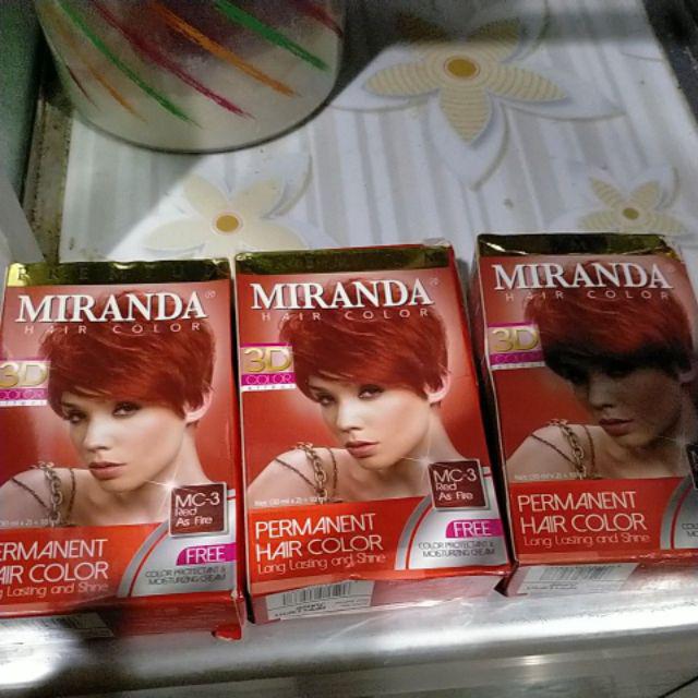  Cat  pewarna rambut  permanent Miranda  hair color merah  