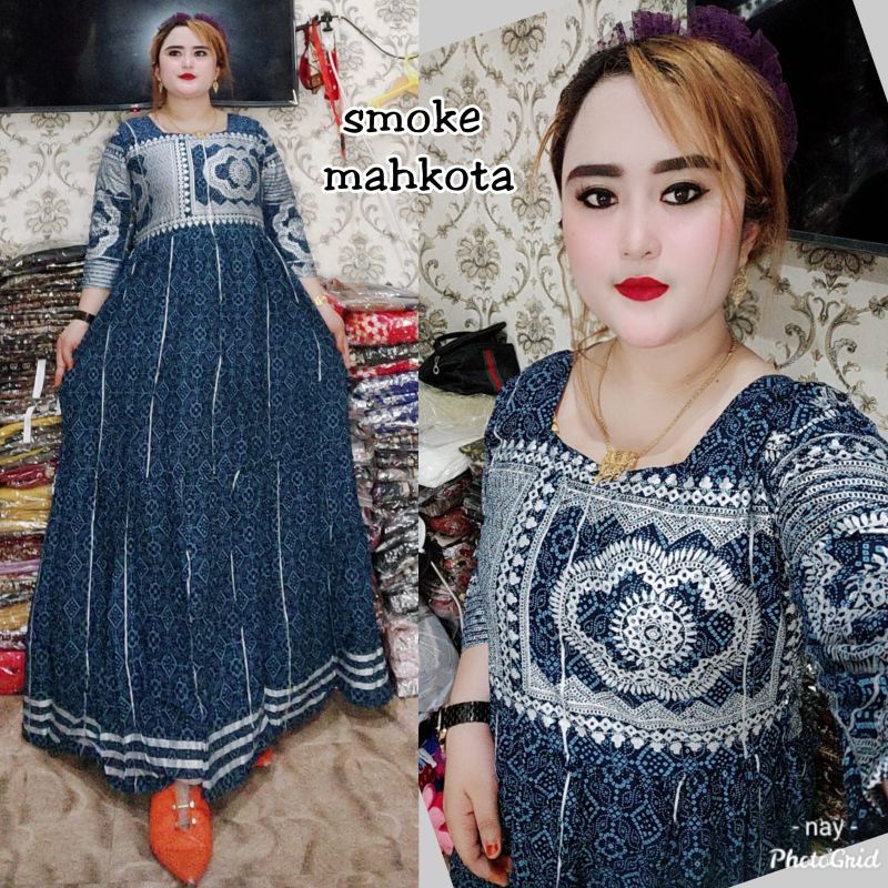 Gamis Smok Mahkota serut dan kimono