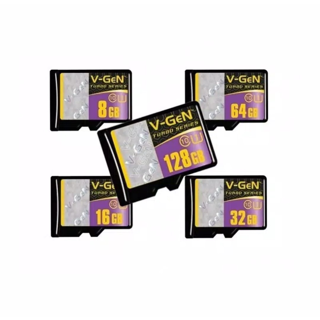 MEMORYCARD VGEN MICROSD 8GB 16GB 32GB 64GB 128GB Turbo Series Class 10 100MB/s Original Resmi