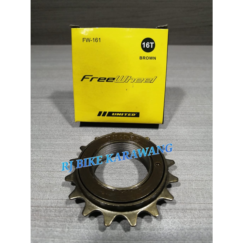 FREE WHEEL UNITED 16T dan 18T BROWN