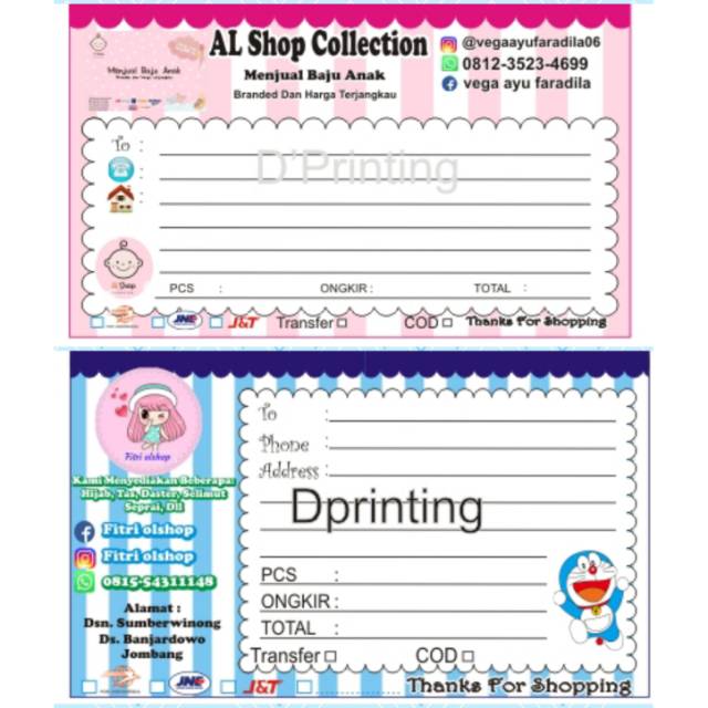 

Nota Pengiriman berbahan kertas UK 6 x 10 & UK 10 X 15