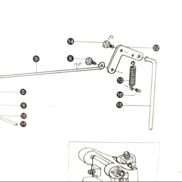 Baut Engsel Ayunan Sepatu Typical GC6 Series - 22T7-004B3