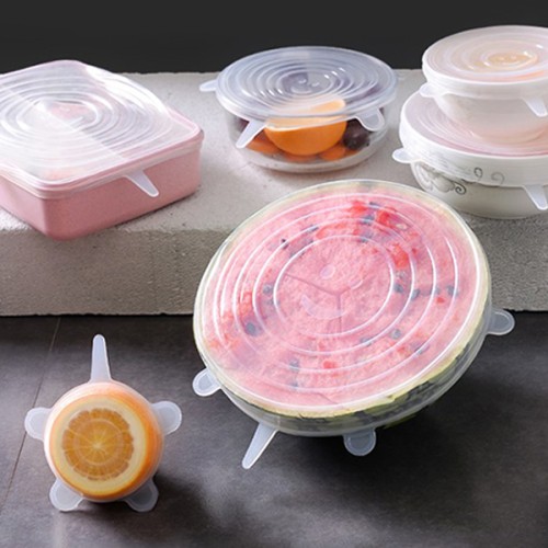 KUP - COD MURAH HOT SELLING - 6-PACK SILICONE BOWL STRETCH LIDS FRESH SEALING COVER KEEP AND HEALTHY KITCHEN TOOLS