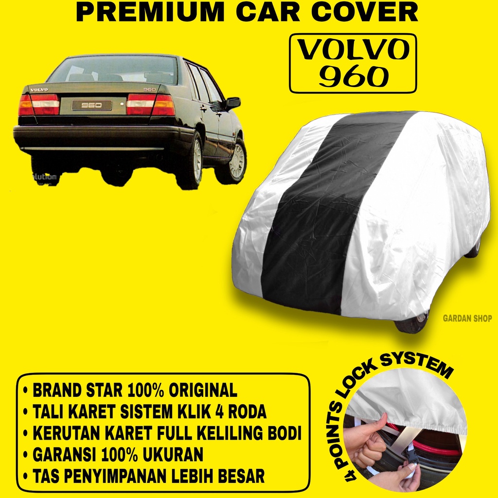 Body Cover VOLVO 960 SILVER HITAM Penutup Bodi Mobil Volvo 960 Waterproof PREMIUM