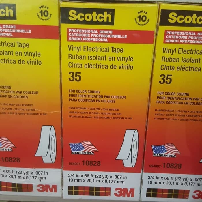 

Electrikcal Tape 3M Scotch 35 Isolasi Warna Kuning Ukuran 19MM X 20,1M
